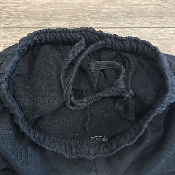 TALENTLESS Pitch Black Tapered Cotton Fleece Comfy Sweatpant Bottoms Size Medium - Picture 10 of 12